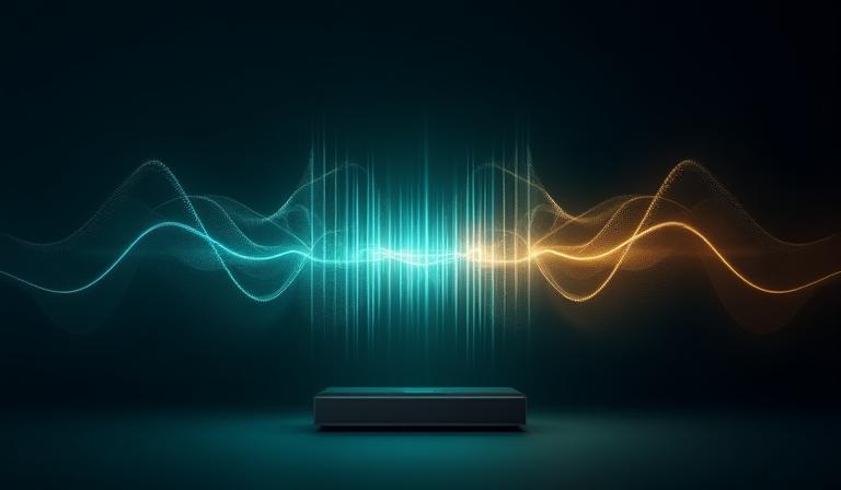 Abstract image representing sound waves from a TV.